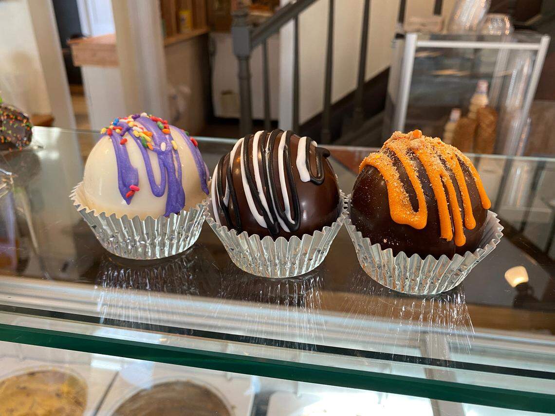 Hot cocoa bombs are now for sale at Papa’s General Store, 3700 E. Douglas.