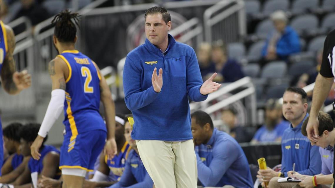 New Morehead State Athletics Director Kelly Wells says he brings a retention plan in mind to attempt to keep men’s basketball coach Preston Spradlin, pictured, at Morehead. “We are going to recruit him on a daily basis,” Wells says.