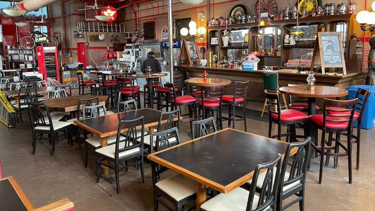 Alex Eftekhar filled his Station 8 BBQ with antiques and old memorabilia.