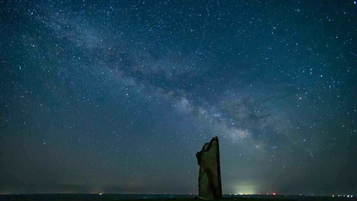 The Milky Way can be see in the southern sky from Teter Rock in Kansas’ Flint Hills in 2021.