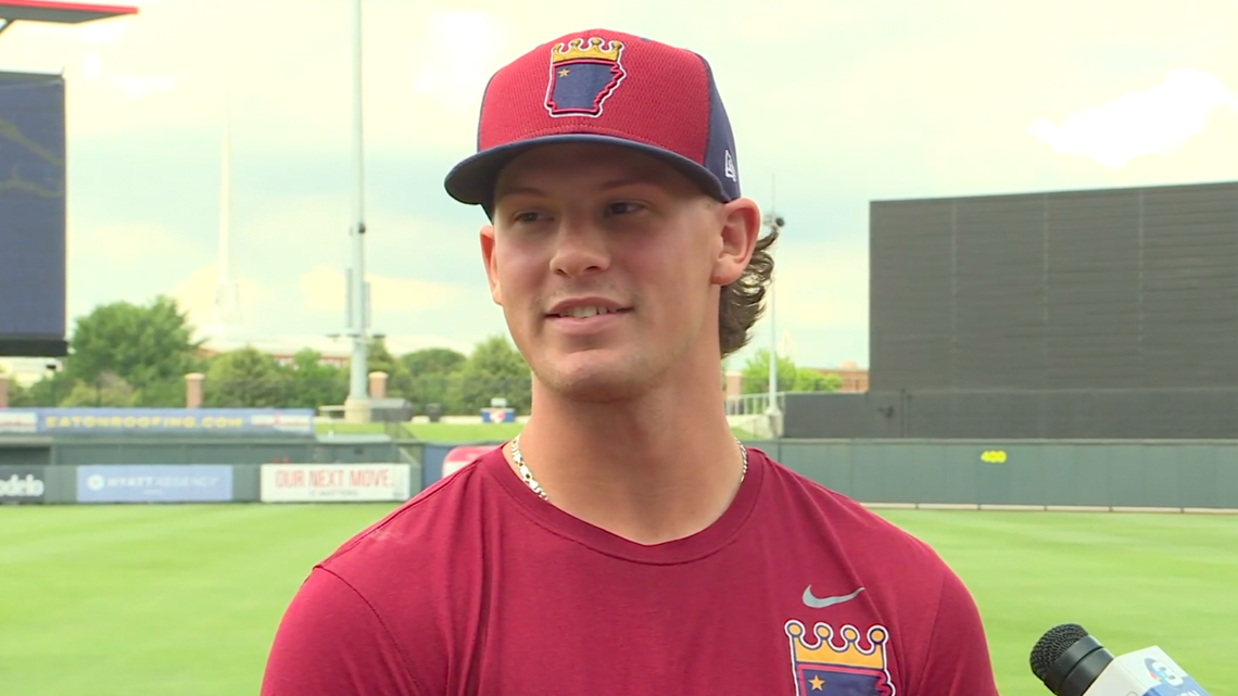 Bobby Witt, Jr., the top prospect for the Kansas City Royals, has continued his hot hitting in Wichita this week against the Wind Surge at Riverfront Stadium.