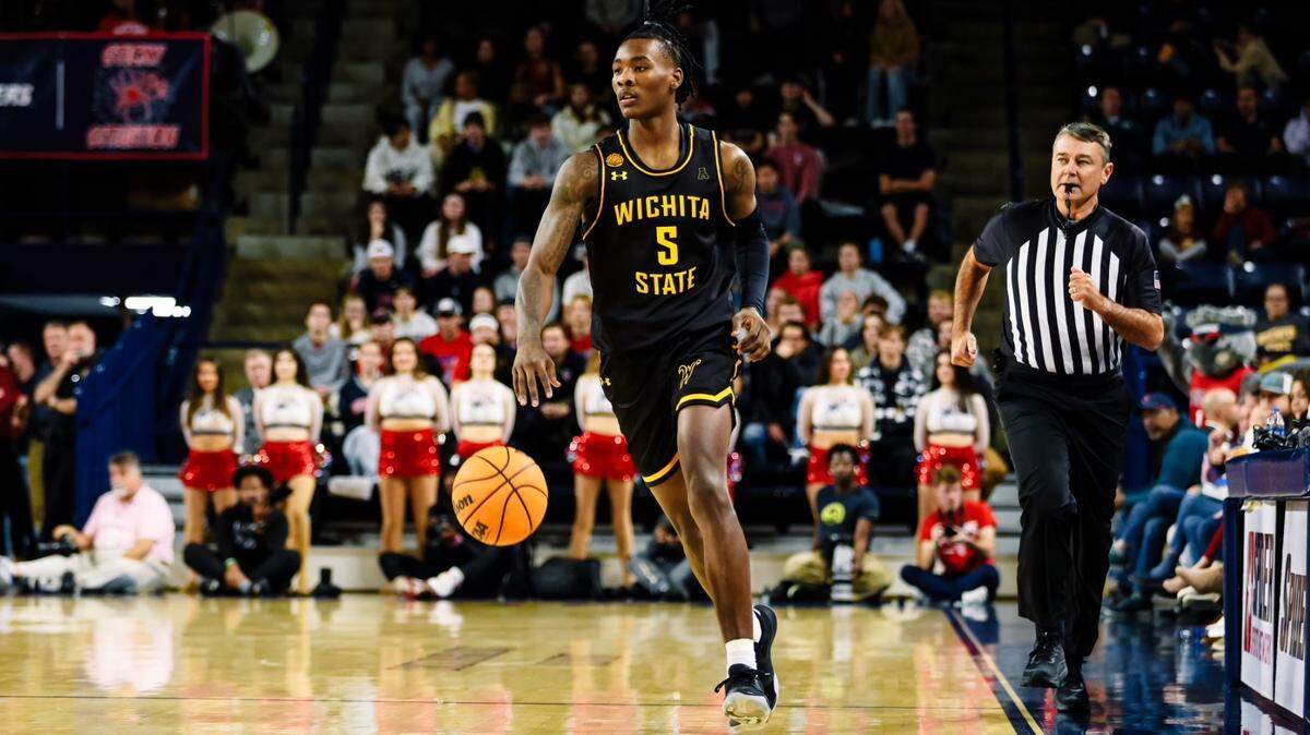 Jaron Pierre Jr. led Wichita State in scoring in its road win at Tulsa on Sunday.