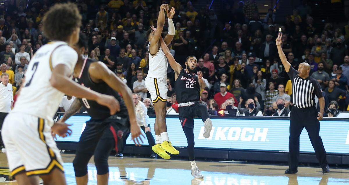 With a hand in his face, Tyson Etienne buried a three-pointer from nearly half court that won the game over Jacksonville State on Tuesday at Koch Arena.