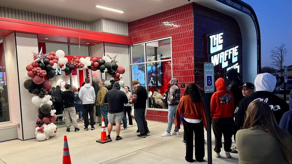 The line to get into The Waffle Bus in Derby has been stretching out the door since the restaurant opened more than a week ago.