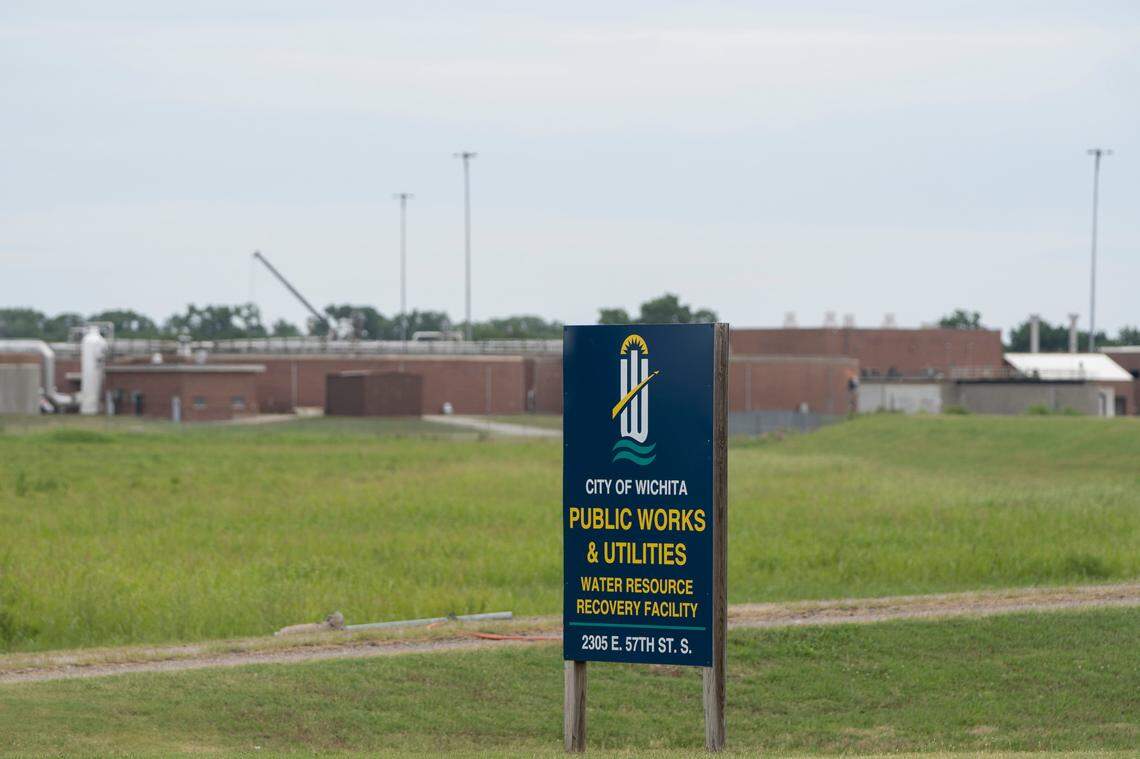 Plant 2 at 57th Street South and Hydraulic is one of two south Wichita wastewater facilities that processes 90% of the city’s raw sewage. (June 27, 2022)