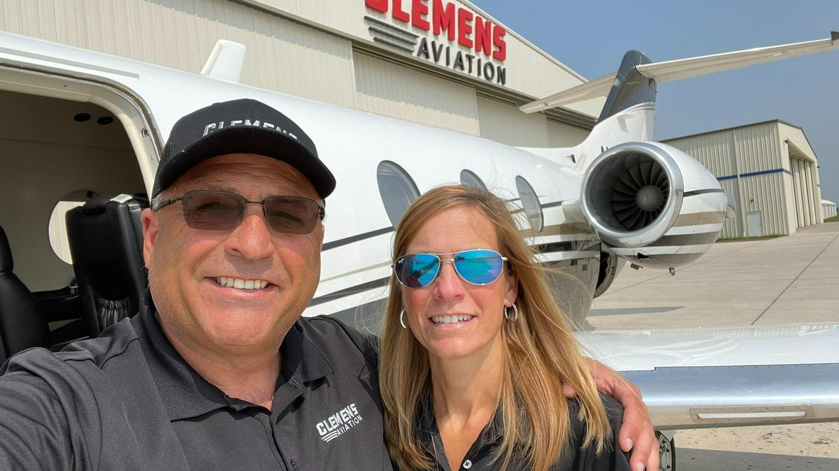 Dwayne and Julie Clemens and their family’s Clemens Aviation have purchased Midwest Corporate Aviation, which was the only fixed-base operator at Jabara Airport for 50 years and tried to keep Clemens Aviation from becoming one there.