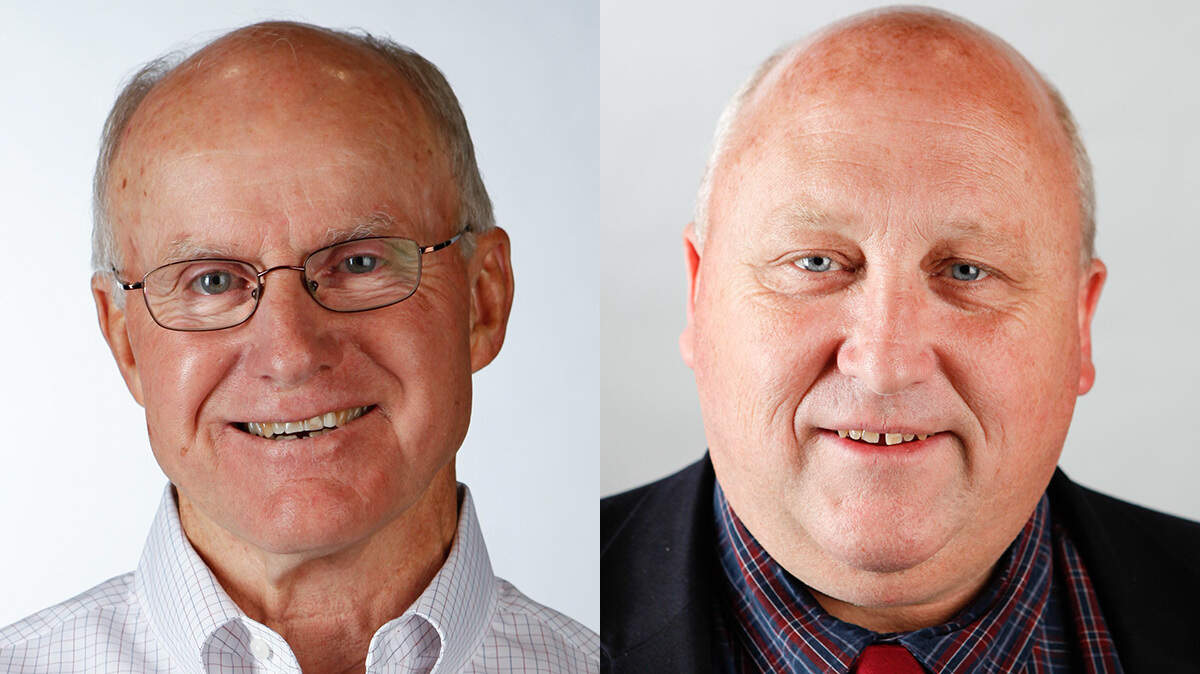 Hugh Nicks, left, has requested a recount in the Republican primary for the Sedgwick County Commission District 4 seat. Nicks trails Ranzau by 75 votes.