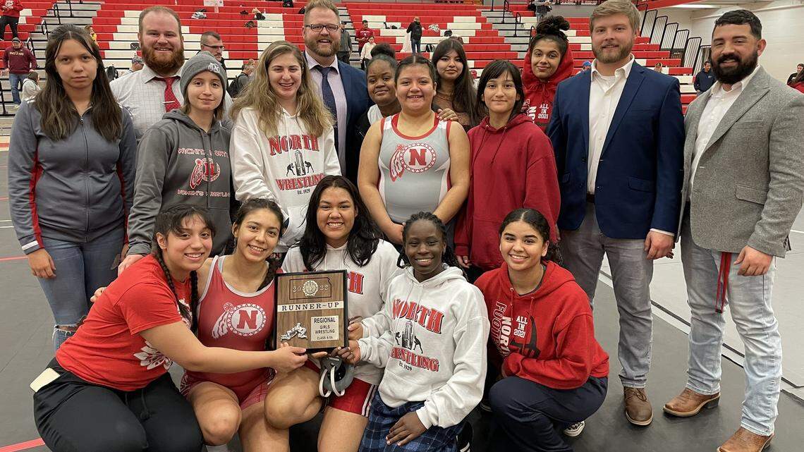 The Wichita North girls wrestling team is the No. 1-ranked team in the Class 6-5A rankings.