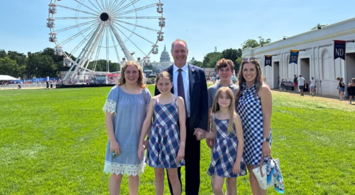 Kansas Rep. Tracey Mann and family at the Great American State Fair.