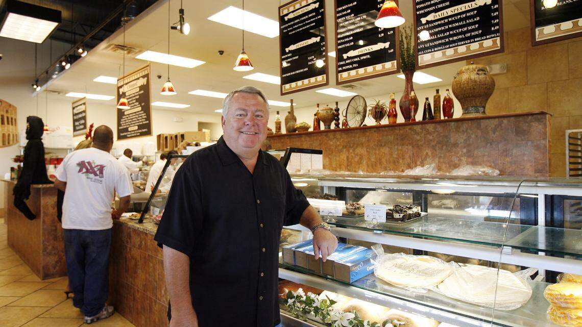 Cinnamon's Deli owner Larry Wilson in one of his stores in 2008. He just closed his deli on South Rock Road.