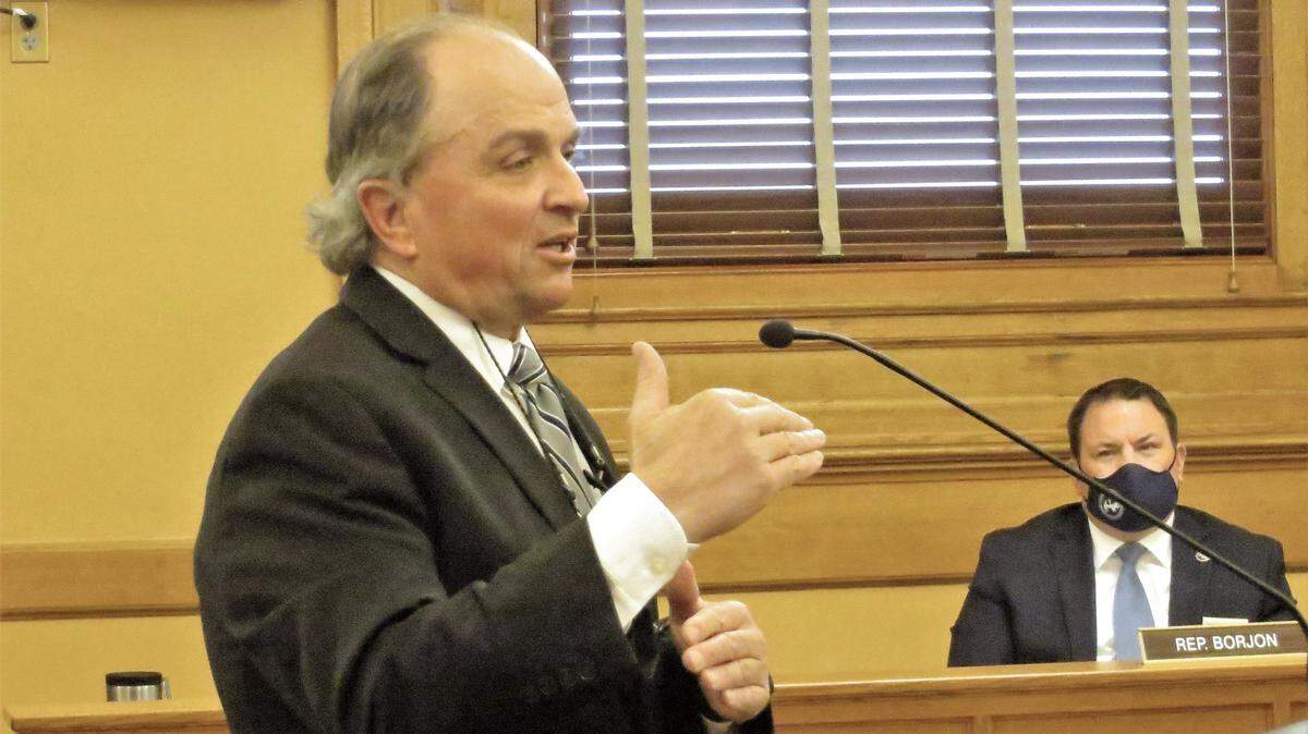 Rick Miller, senior scientist in the Exploration Services Section of the Kansas Geological Survey, tells state lawmakers that Wichita’s recent earthquake cluster isn’t fully understood, but almost certainly caused by human activity.