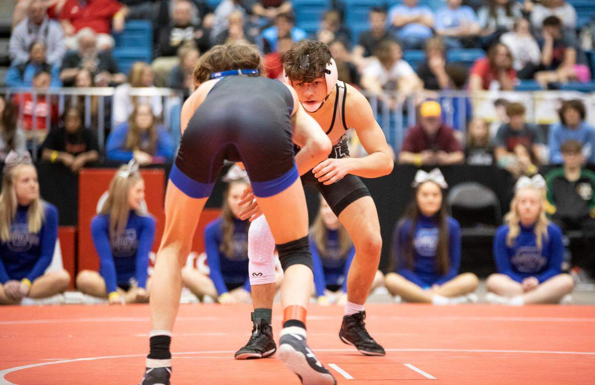 Newton junior Nick Treaster won a 4-1 decision over Goddard’s Levi Glover in the 113-pound finals last weekend at the Class 5A state tournament.