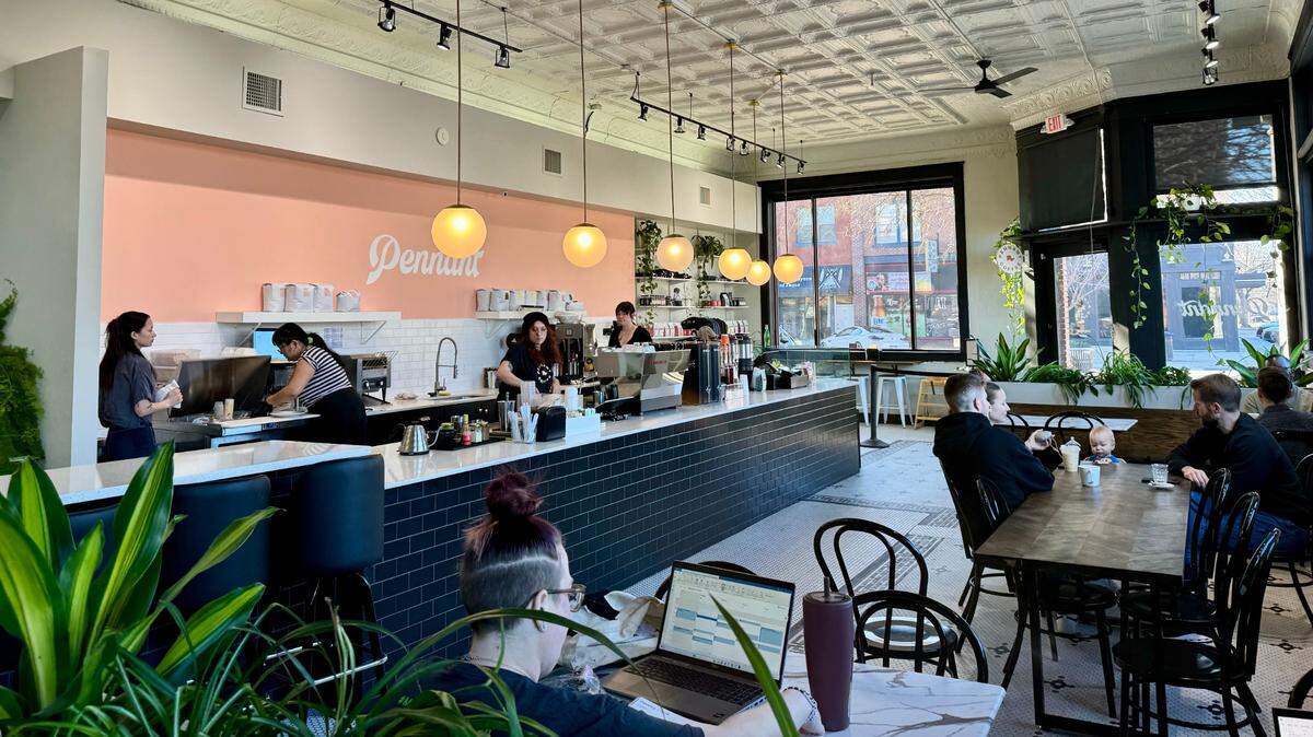 Pennant Coffee’s owners have created a floor plan with more seating in the former Leslie Coffee Co. space at 930 W. Douglas.