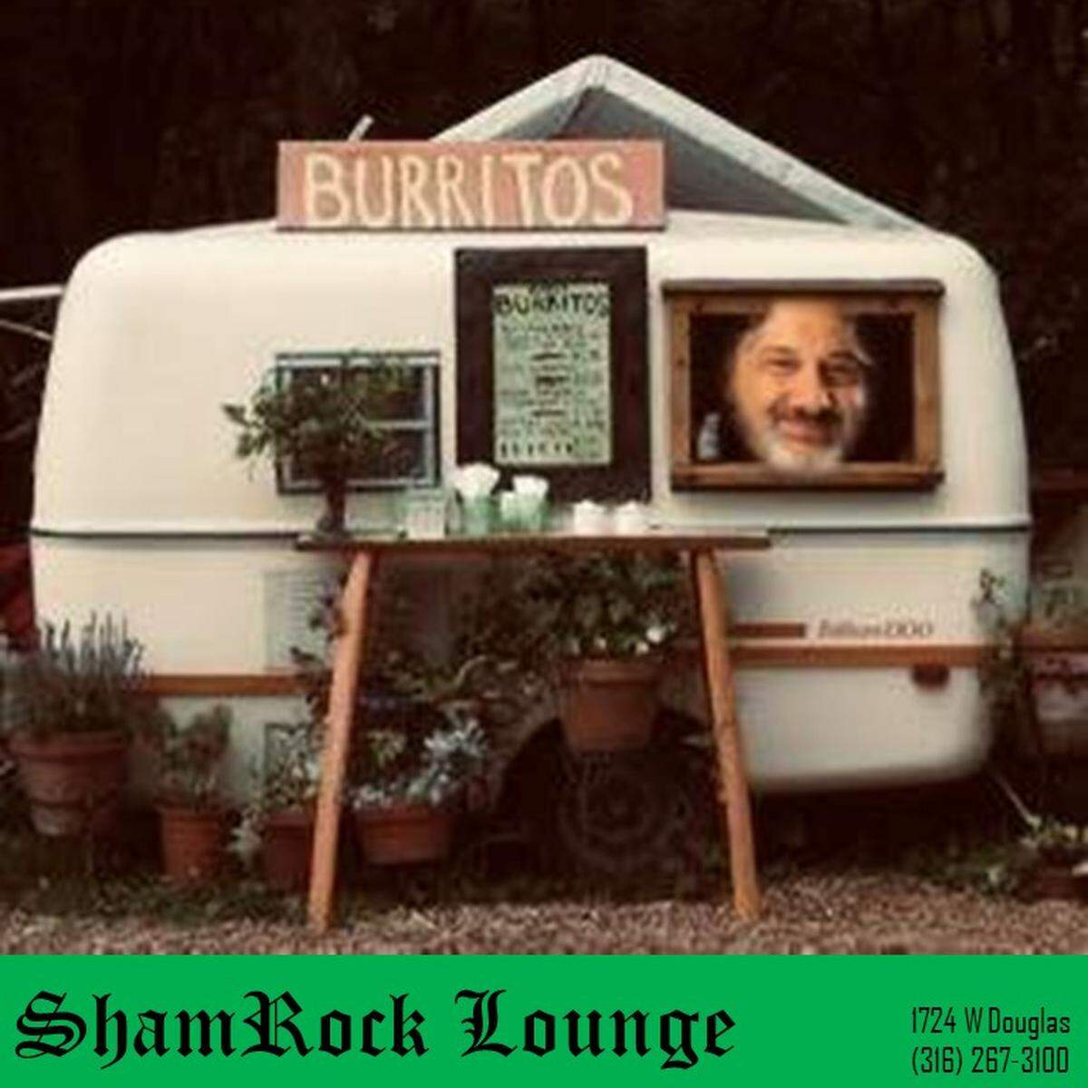 Justin Brown started advertising his new food venture, The Burrito Stand, a couple of weeks ago. His first night serving was on Tuesday, July 15. The little head in the window is his.