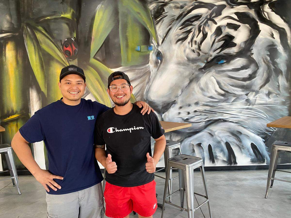 Mike Pham, left, and Andy Nguyen have left Mr. Miyagi, which they helped open and run, and are opening their own restaurant called Tiger Rice Japanese Kitchen.