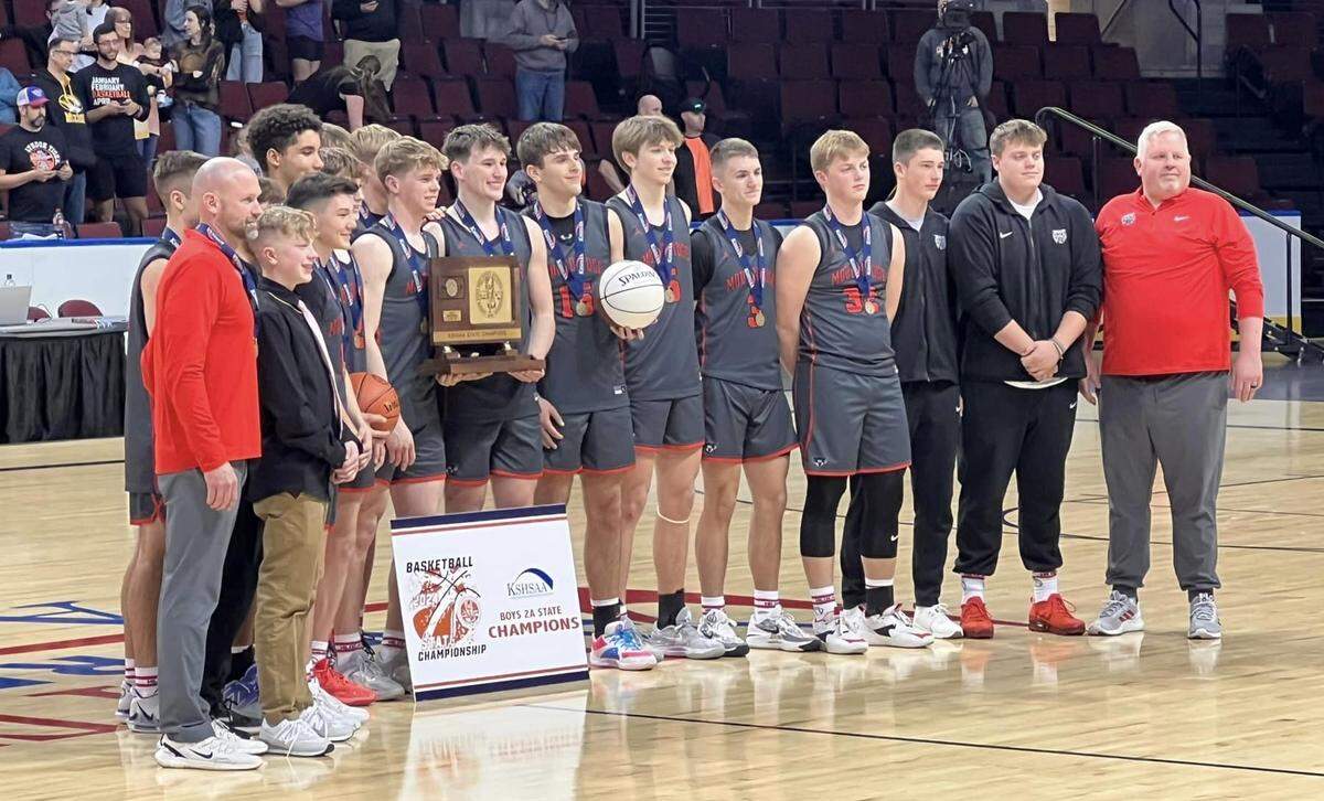 The Moundridge boys basketball team successfully defended its Class 2A state championship.