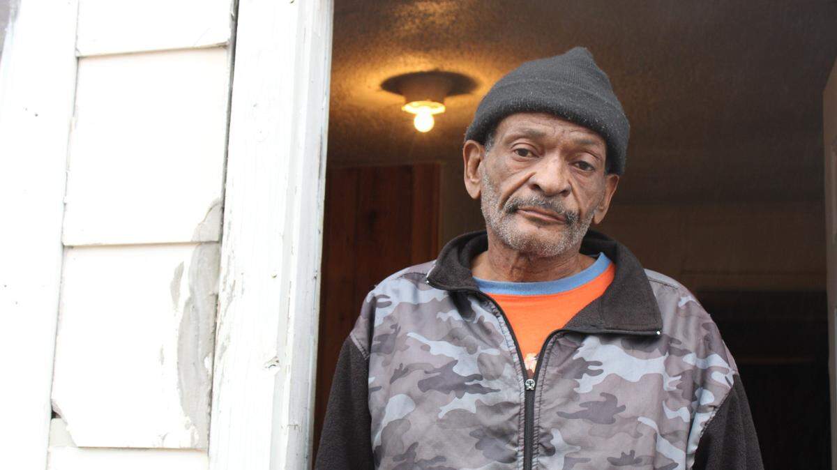 Alvin Mitchell at his rental house in Planeview in December.