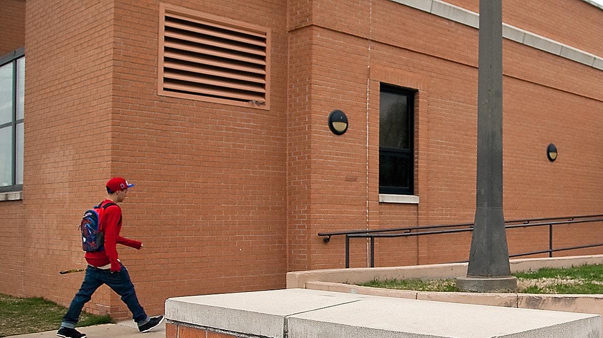 Exterior at Southeast High School. (April 16, 2013)