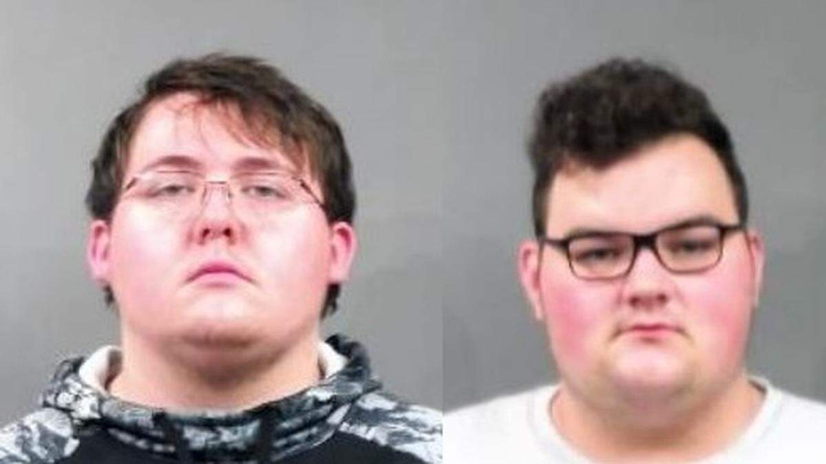 Kyle Ellery and Devin Miller, right, at the time of their January 2020 arrest.
