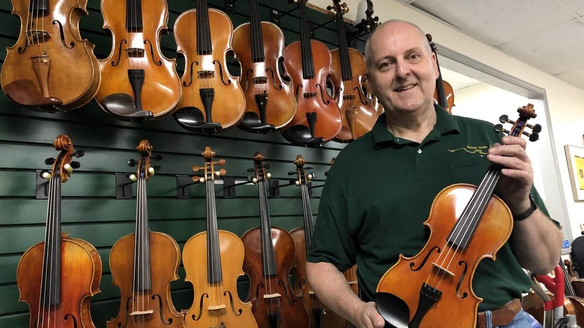 “The physics of a violin are just amazing,” says Simon McHugh of the instruments he sells.