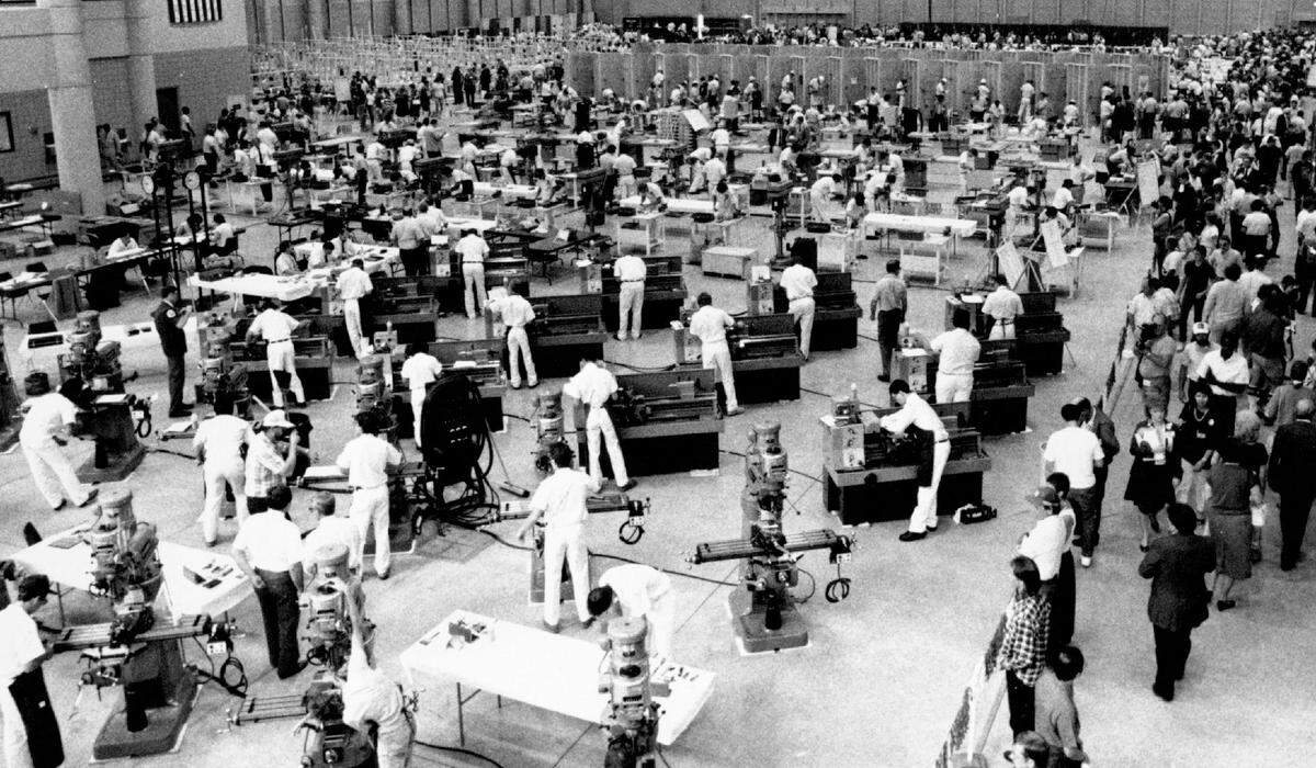 The Bob Brown Expo Hall at Century II was filled with people for a 1987 event.