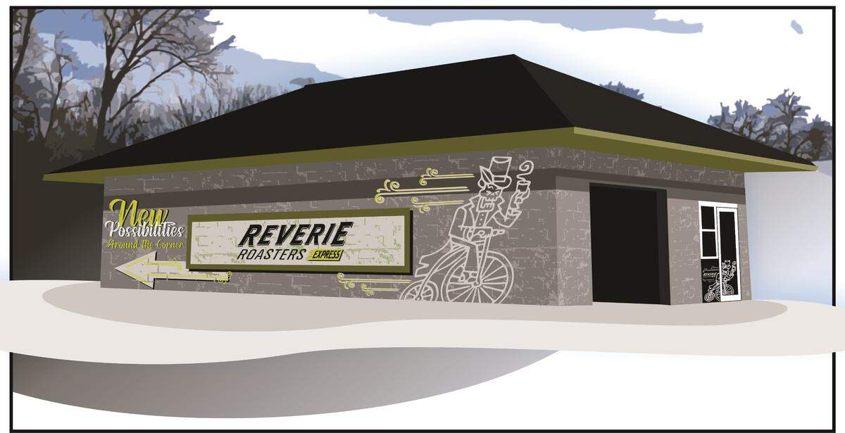 Reverie Coffee Roasters owner Andrew Gough plans a new look for the 12 Brew Drive Thru, a drive-through shop he just purchased in Newton.