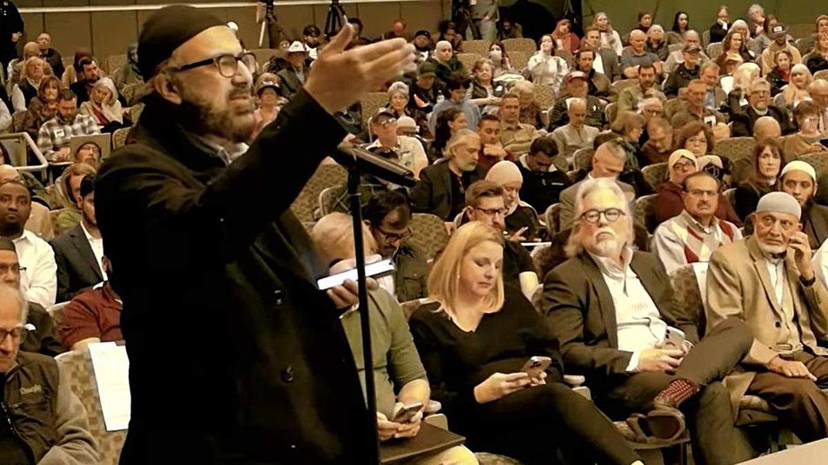A Muslim man speaks to the Broken Arrow City Council, which last month denied permission for a local mosque. Since then, a state legislator representing the city has introduced a bill that purports to prevent Islamic Sharia Law from being implemented in Oklahoma.