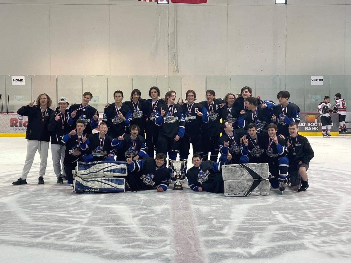 The Wichita Thunder junior varsity team won the Mid America High School League championship this week. The team is a collection of local high school students who come together to compete for the team against others in surrounding states.