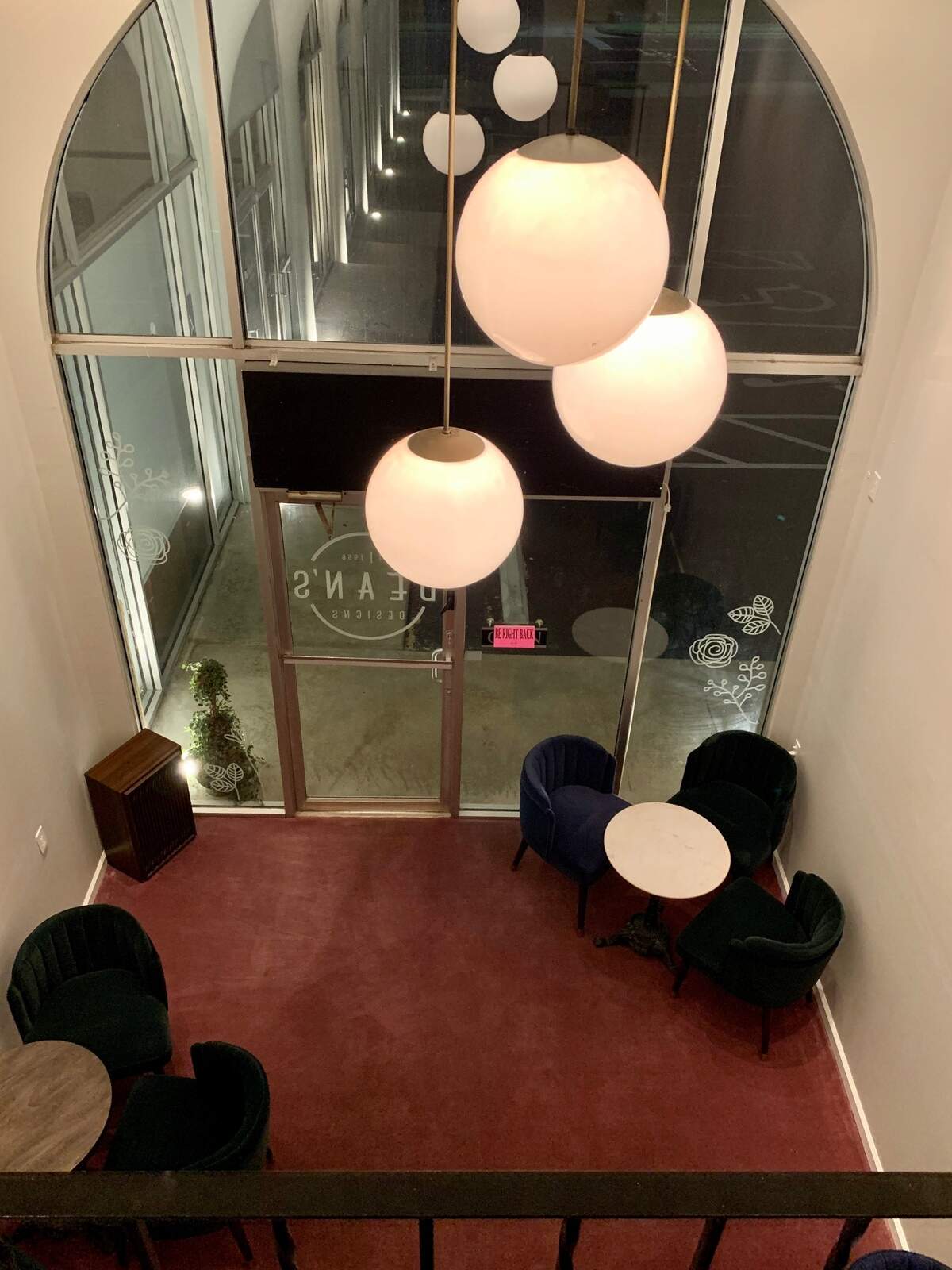 The Flower Shop has seating for about 16 on two levels. It’s in the space recently vacated by Dean’s Designs, which is still in operation on the back side of the building.
