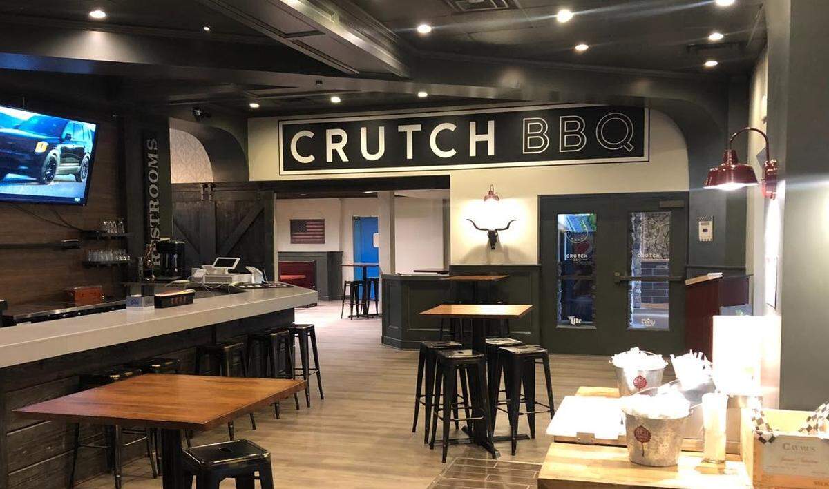 Crutch BBQ is now open for dine-in on Rock Road.
