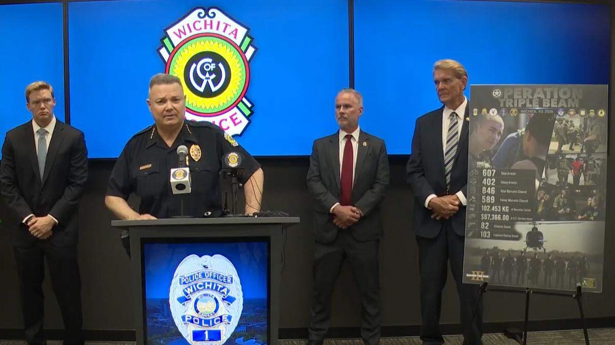 Wichita Police Chief Joe Sullivan discusses the results of the city’s fourth Operation Triple Beam enforcement initiative. (June 1, 2026)