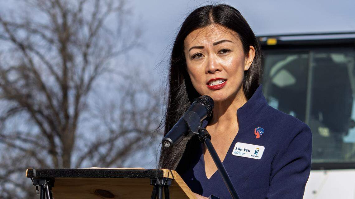 Wichita Mayor Lily Wu attends the Feb. 18 groundbreaking for the new Wichita Police Department Patrol West Bureau.