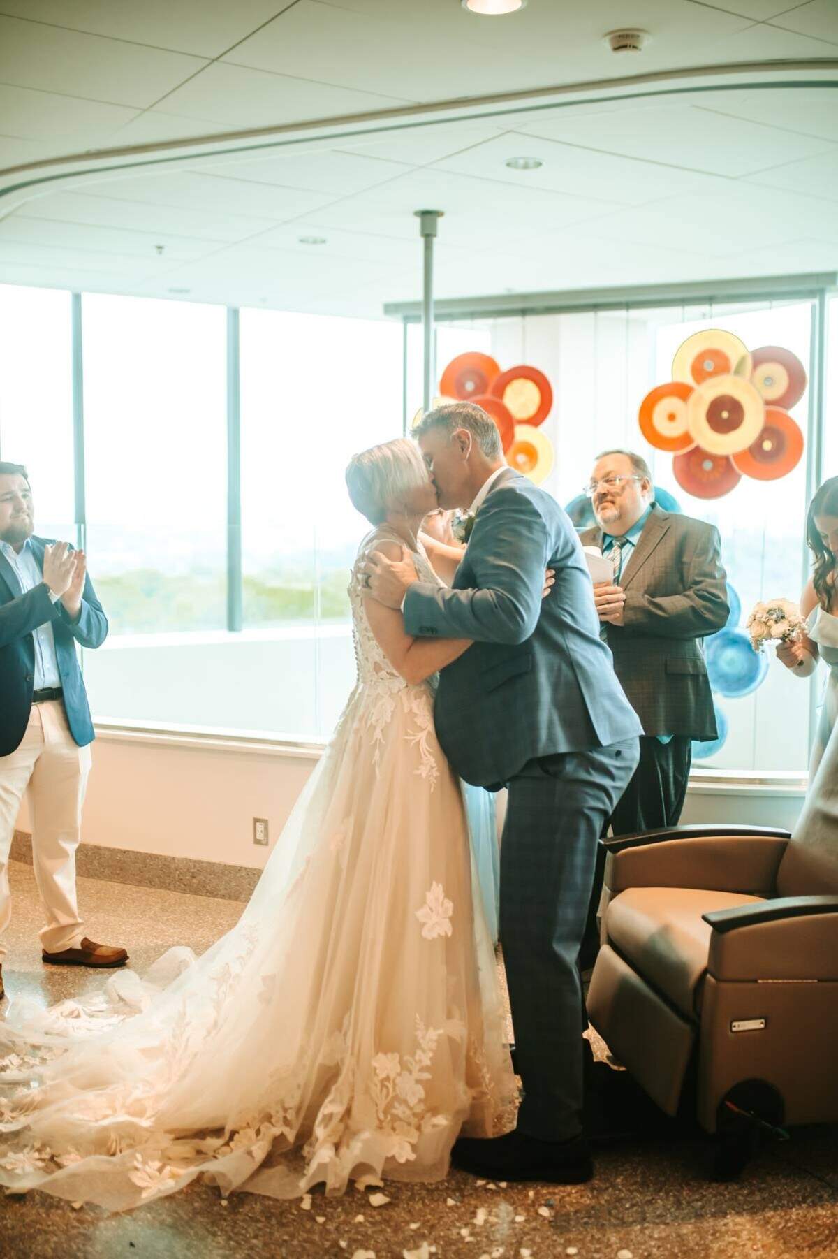 Tracy Anderson and John Bartel at their wedding