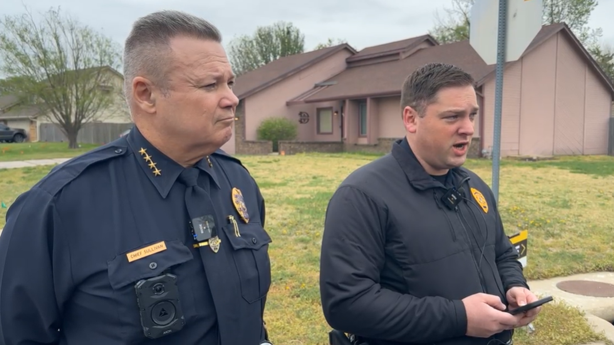 Wichita Police Chief Joe Sullivan and Capt. Aaron Moses provide an update on a shooting between police and a 45-year-old man Wednesday morning.