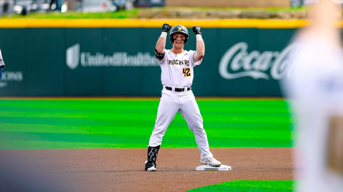 Wichita State outfielder Lane Haworth hit a walk-off home run to lift the Shockers to a 5-4 win over Cal State Fullerton in Friday’s home opener at Eck Stadium.