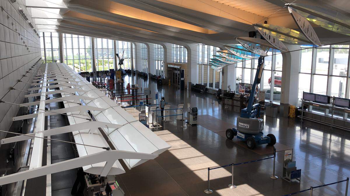 Eisenhower Airport in the early afternoon on May 5, 2020.