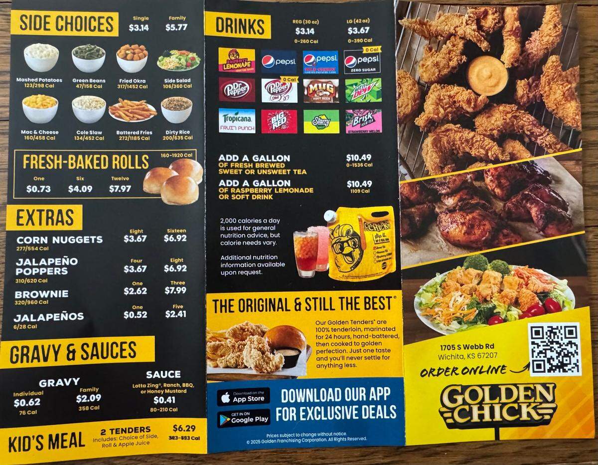 Menu for Wichita Golden Chick, page 2