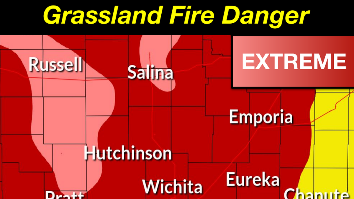 The National Weather Service in Wichita issued a red flag warning in central and south-central Kansas for Thursday, Dec. 18. Extreme grassland fire danger is likely, meteorologists said, because of strong winds and dry conditions.