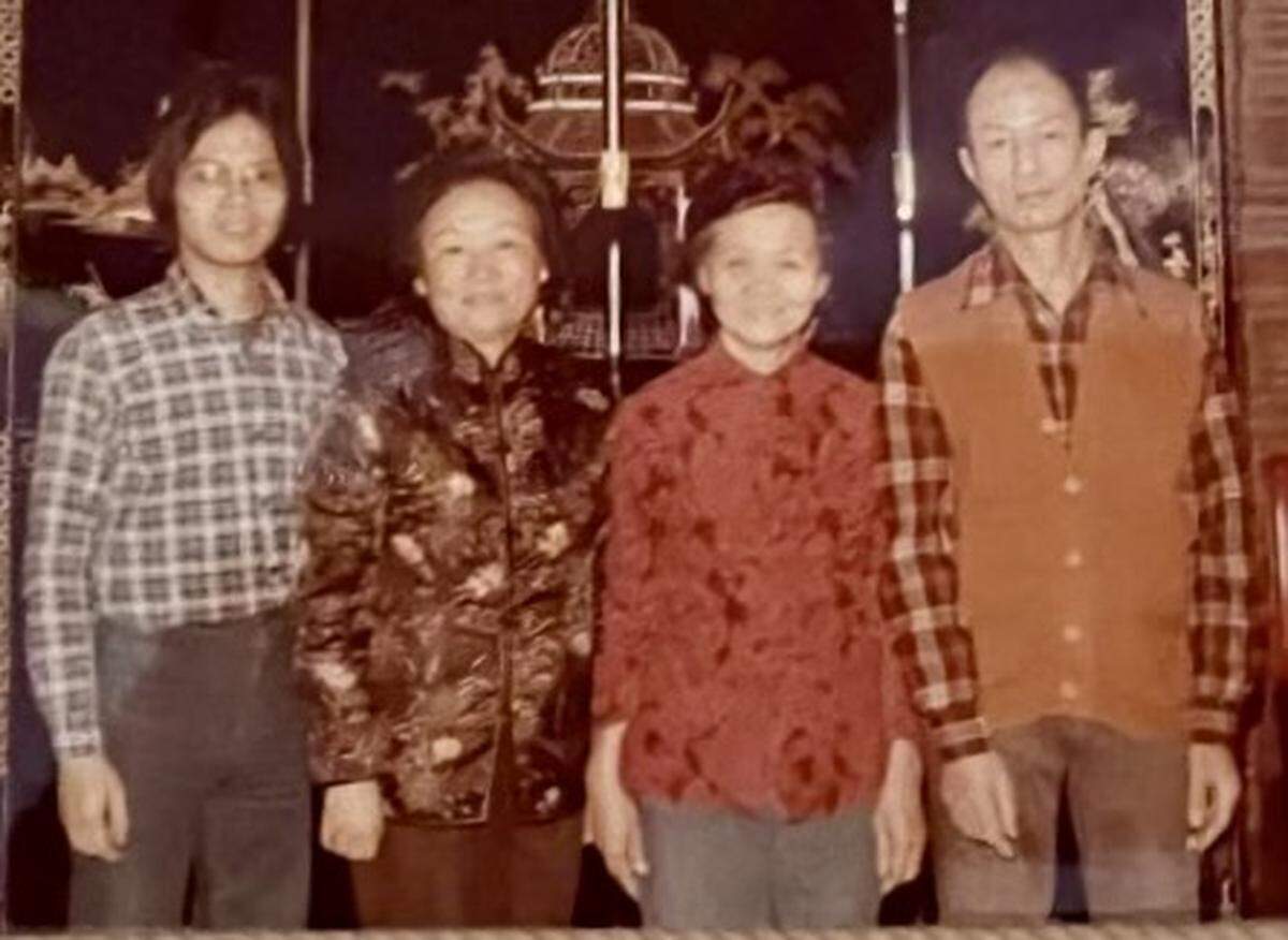 Ray Chan, left, is pictured in the early days of Ming’s with his godmother, Hui Siu; his mother, Lai-Yung Chan, and his father, Bing Hung Chan. His mother, godmother and oldest brother loaned him the capital to get Ming’s started in 1977.