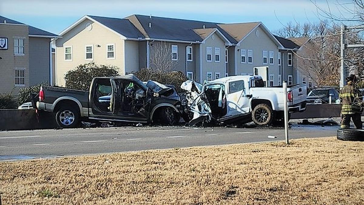 Two people have died after a head-on crash on westbound Kellogg on Tuesday.
