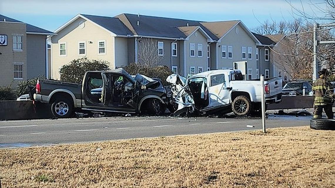 Two people have died after a head-on crash on westbound Kellogg on Tuesday.