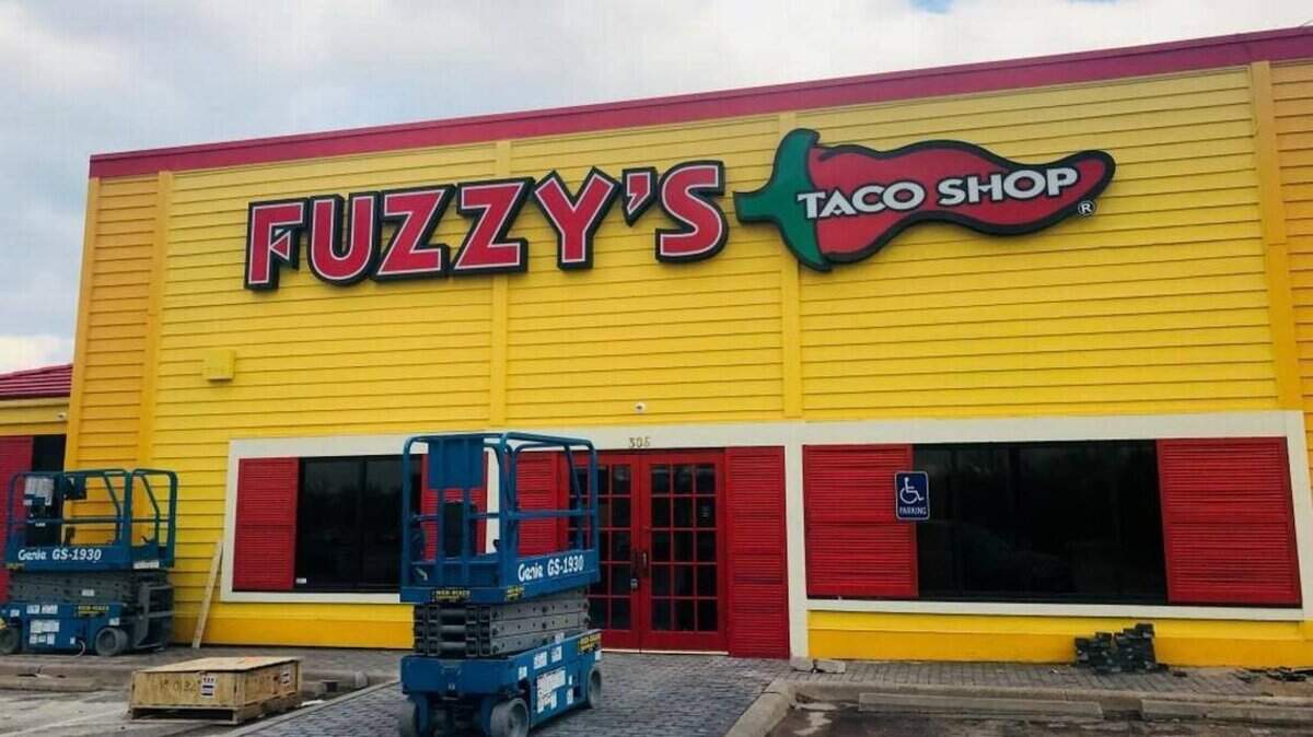The new Fuzzy's Taco Shop at 306 N. Rock Road is breaking all kinds of sales records for the Texas chain.