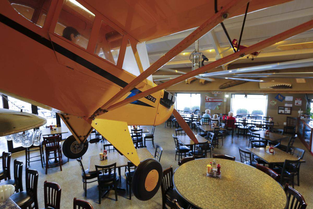 The Stearman Field Bar and Grill is a popular restaurant at the Benton Airport.