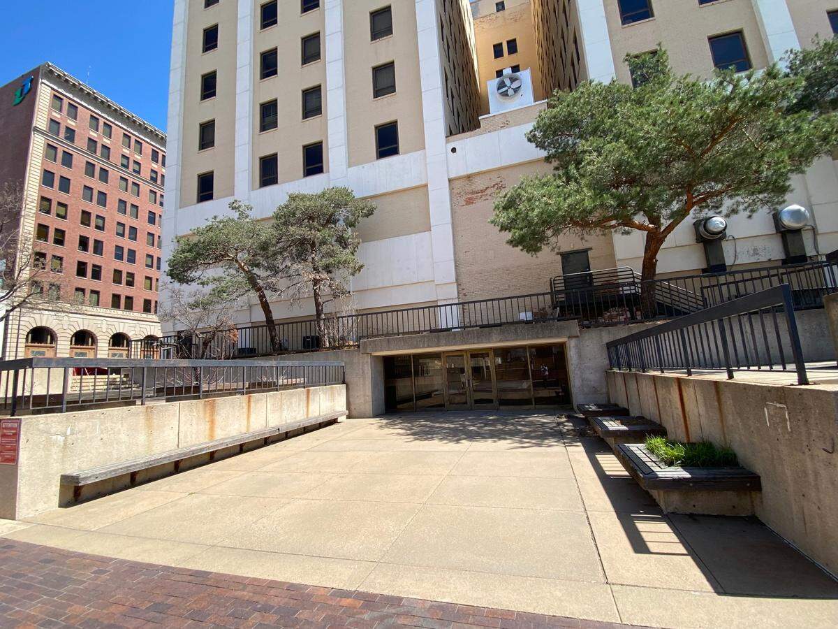 The entrance to the old Lancers Club space is off Finlay Ross Park, just east of Century II.
