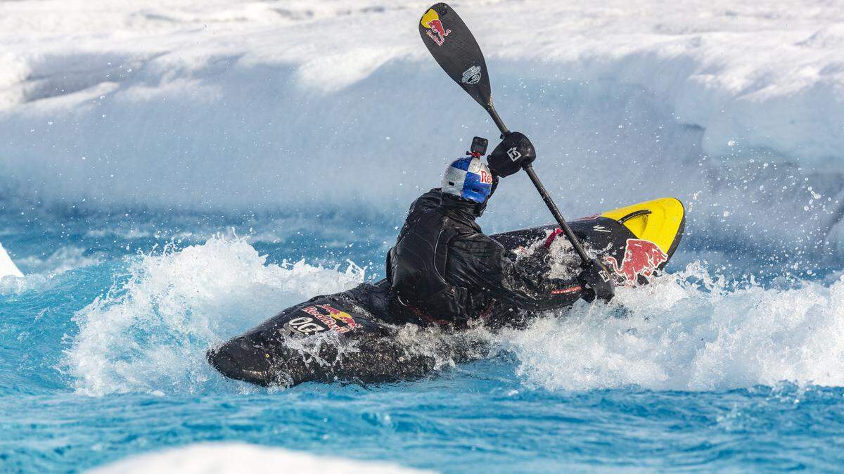 Aniol Serrasolses paddles an unknown river on Ice cap near Kangerlusuaq, Greenland, in 2022. A film about arctic kayaking is one of eight films that will be shown at the Banff Centre Mountain Film Festival World Tour when it comes to Wichita next month.