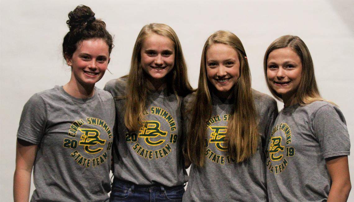 2019 All-Metro Girls Swimming selection, 200-yard medley relay, Bishop Carroll’s Natalee Clark, Lexie Biby, Lexie Shelton and Zoe Winter
