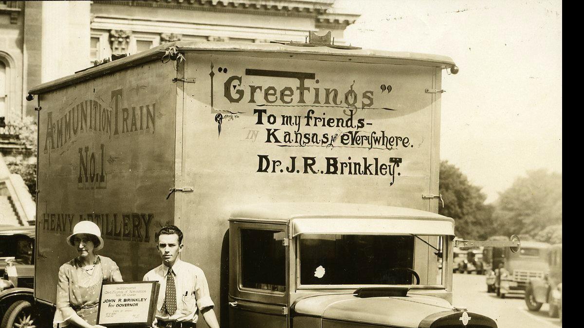 John R. Brinkley also became involved in Kansas politics. It is generally believed that he entered the 1930 campaign for governor of Kansas to build popular support to offset the investigation being conducted by the Kansas State Medical Board. He announced his candidacy as an independent on September 23, 1930, too late for this name to appear on the ballot. Brinkley campaigned diligently, using his radio station to instruct listeners on the write-in procedure. The race was close with numerous Brinkley votes discarded for spelling and marking errors. The final totals for 1930 were 188,278 for Brinkley and 217,171 for Harry Woodring, the Democratic victor who defeated the Republican nominee Frank Haucke by 57 votes. Brinkley also ran for governor of Kansas in1932 and 1934.