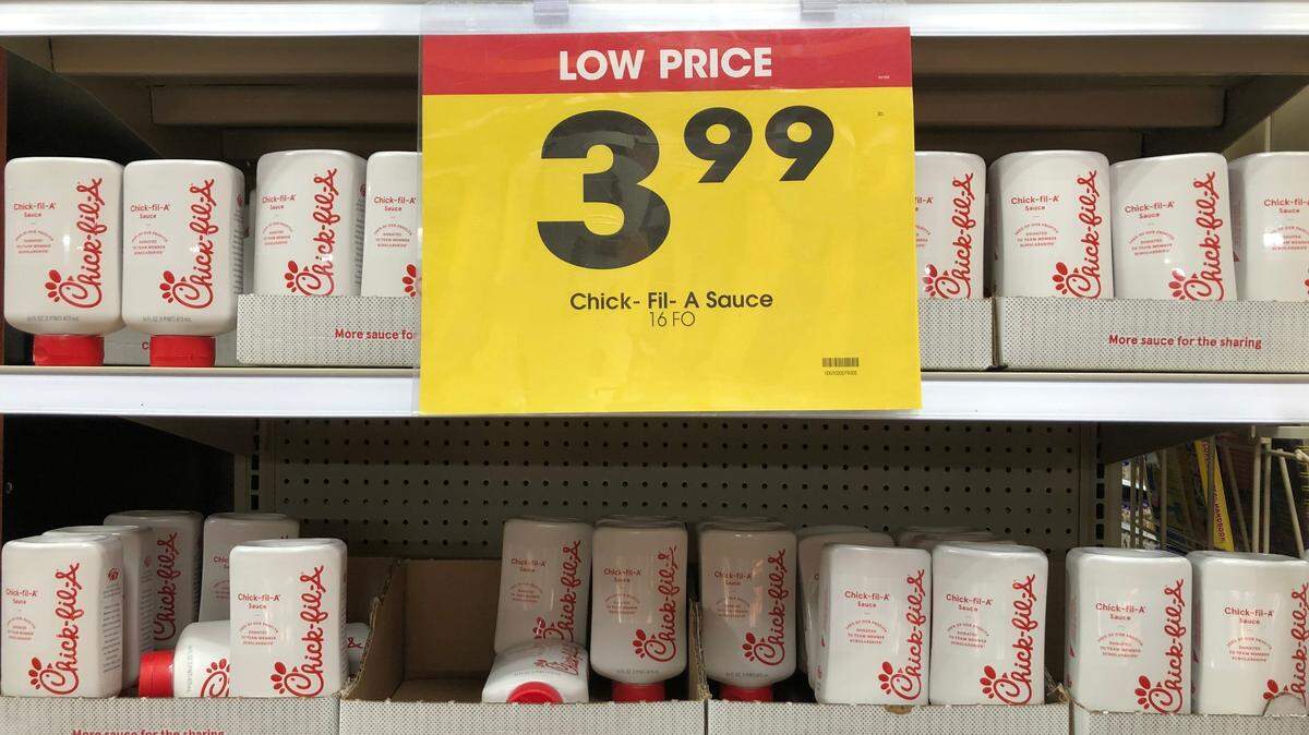 Chick-Fil-A sauce for sale at a Dillons in Wichita.