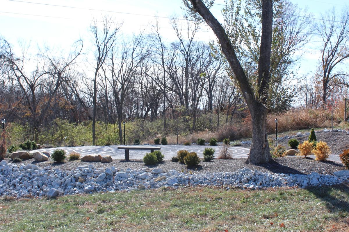 The labyrinth is built for people experiencing post-traumatic stress disorder.