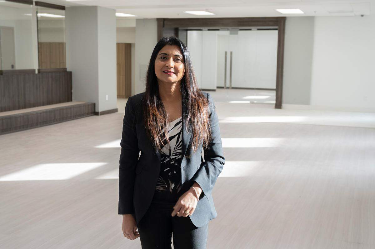 Sudha Tokala has redeveloped the former Innes Department Store and Finney State Office Building at William and Broadway for the Kansas College of Osteopathic Medicine, which opens in August.